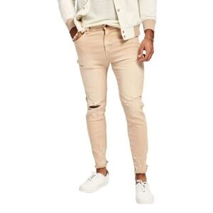 SER.O.YA Diego Tapered Cropped Jeans In Sand Dune